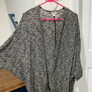 Cardigan Black/White Speckled
